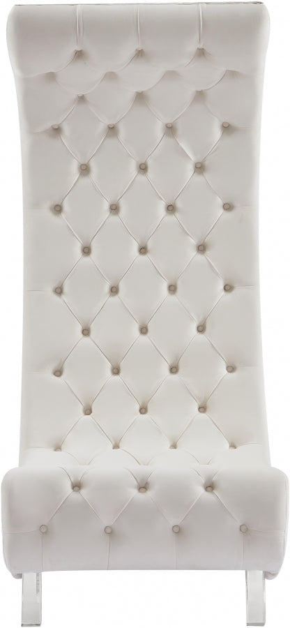 Chaise en velours Crescent