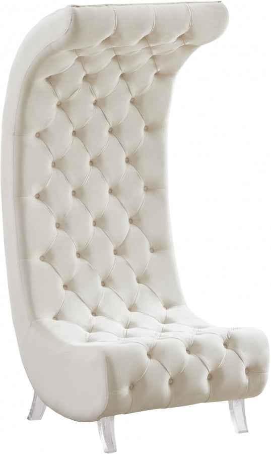 Chaise en velours Crescent