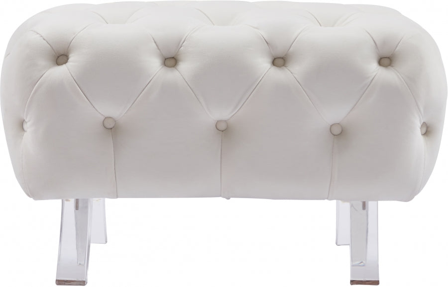 Pouf Croissant en velours