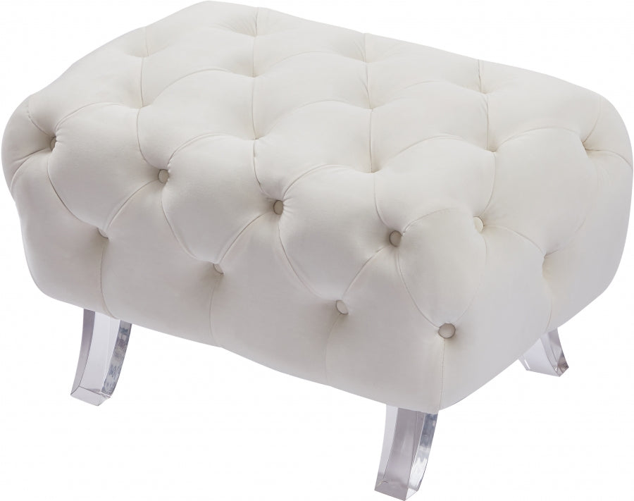Pouf Croissant en velours