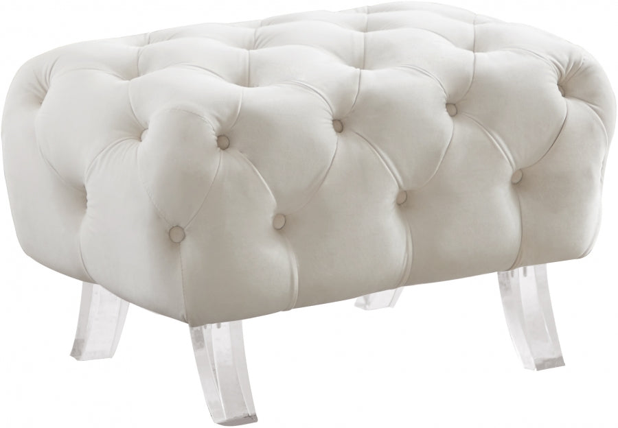 Pouf Croissant en velours