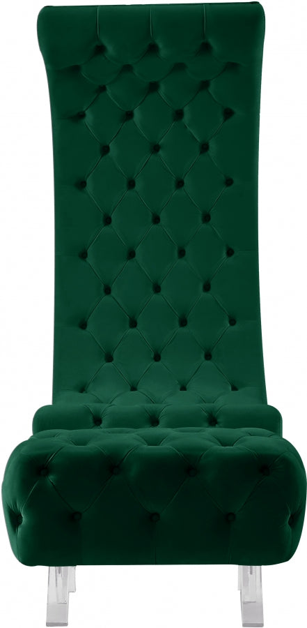 Chaise en velours Crescent