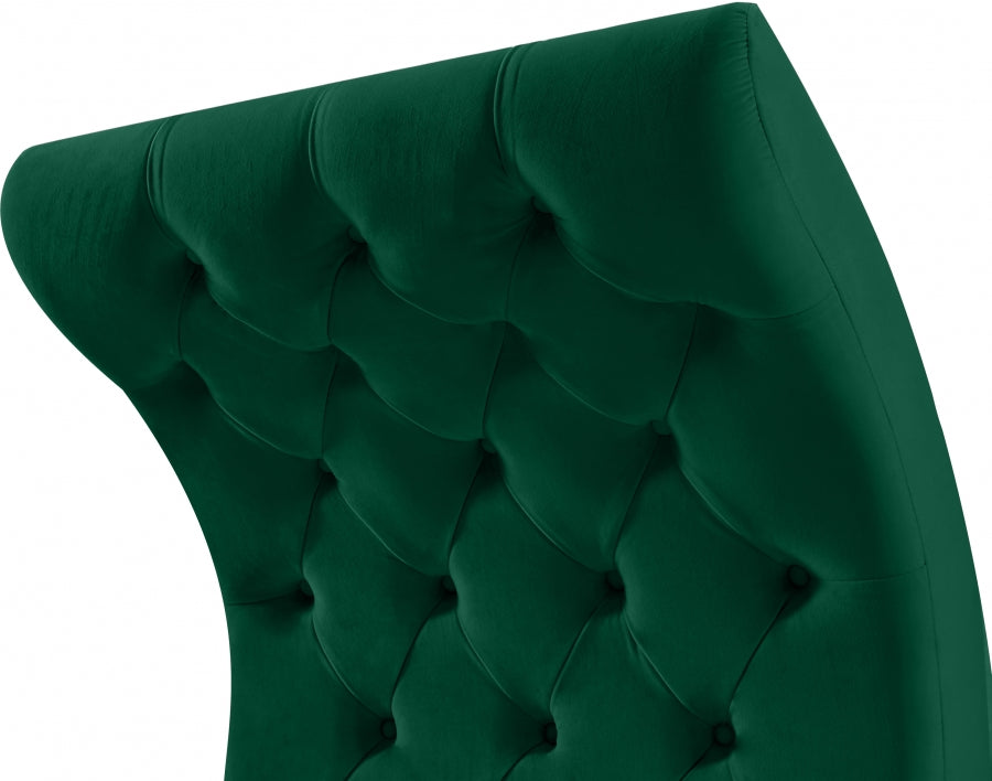 Chaise en velours Crescent