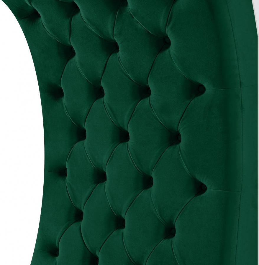 Chaise en velours Crescent