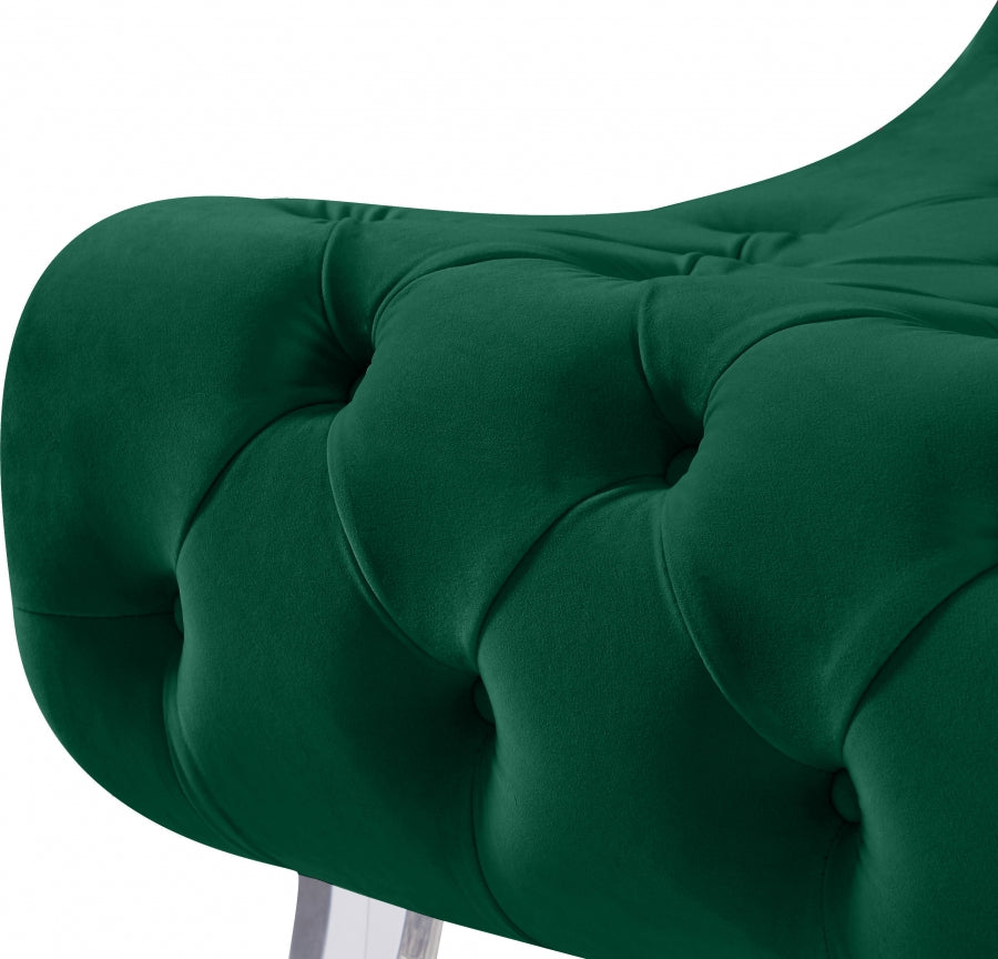 Chaise en velours Crescent