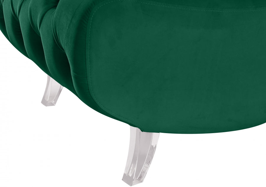 Chaise en velours Crescent