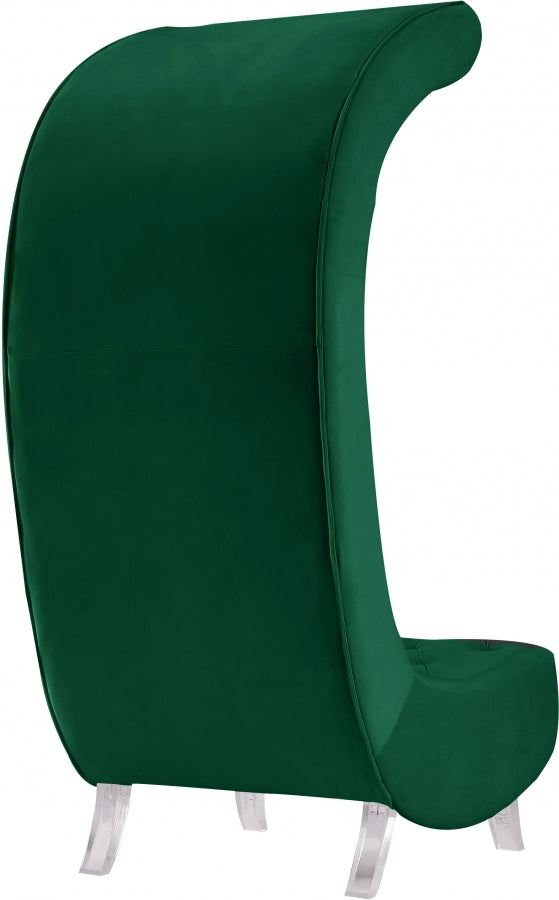 Chaise en velours Crescent