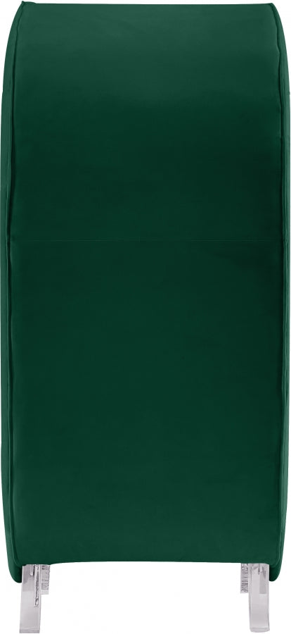Chaise en velours Crescent