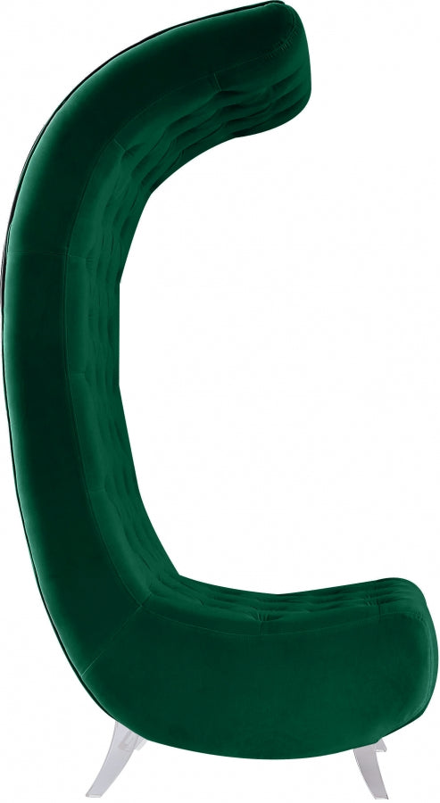 Chaise en velours Crescent