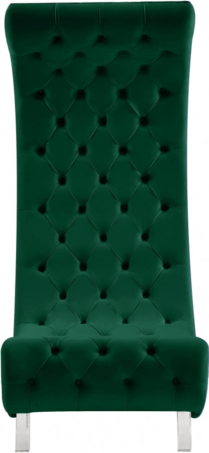 Chaise en velours Crescent
