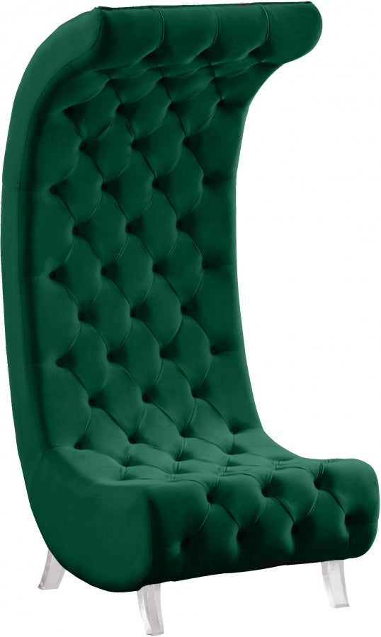 Chaise en velours Crescent