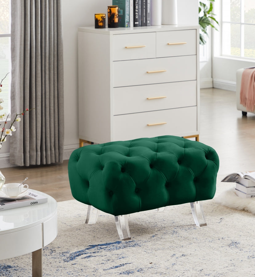 Pouf Croissant en velours
