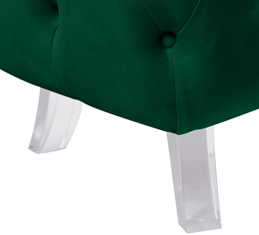 Pouf Croissant en velours