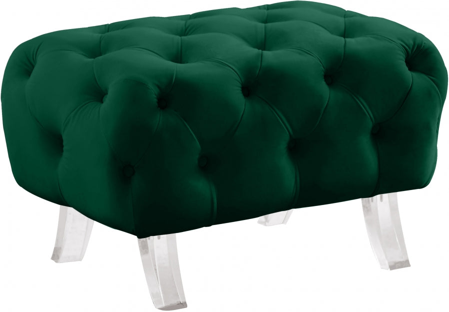 Pouf Croissant en velours