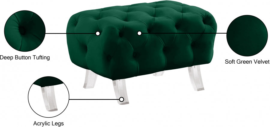 Pouf Croissant en velours