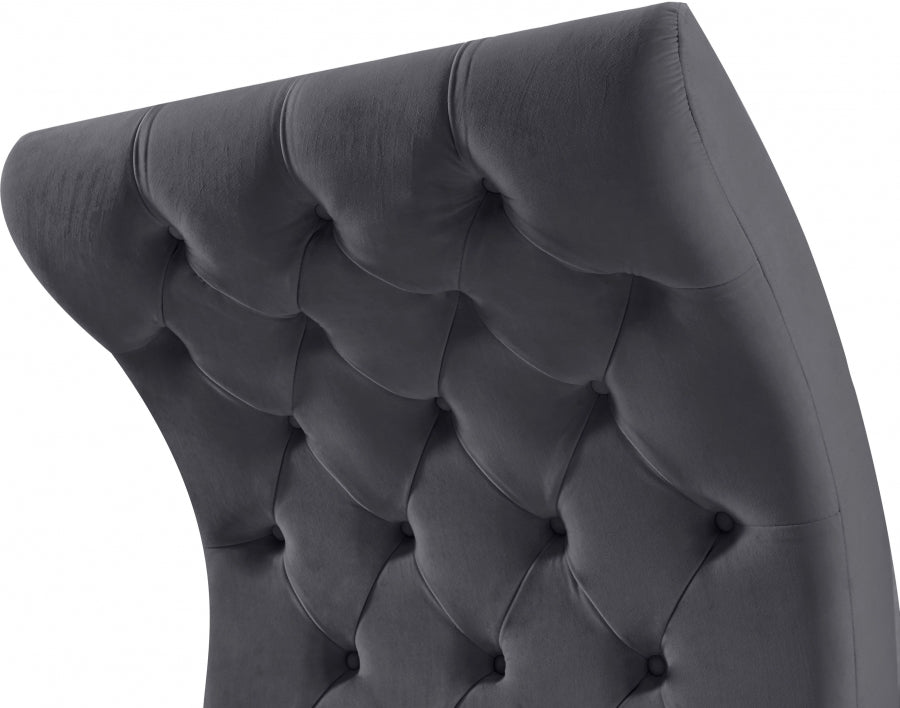 Chaise en velours Crescent