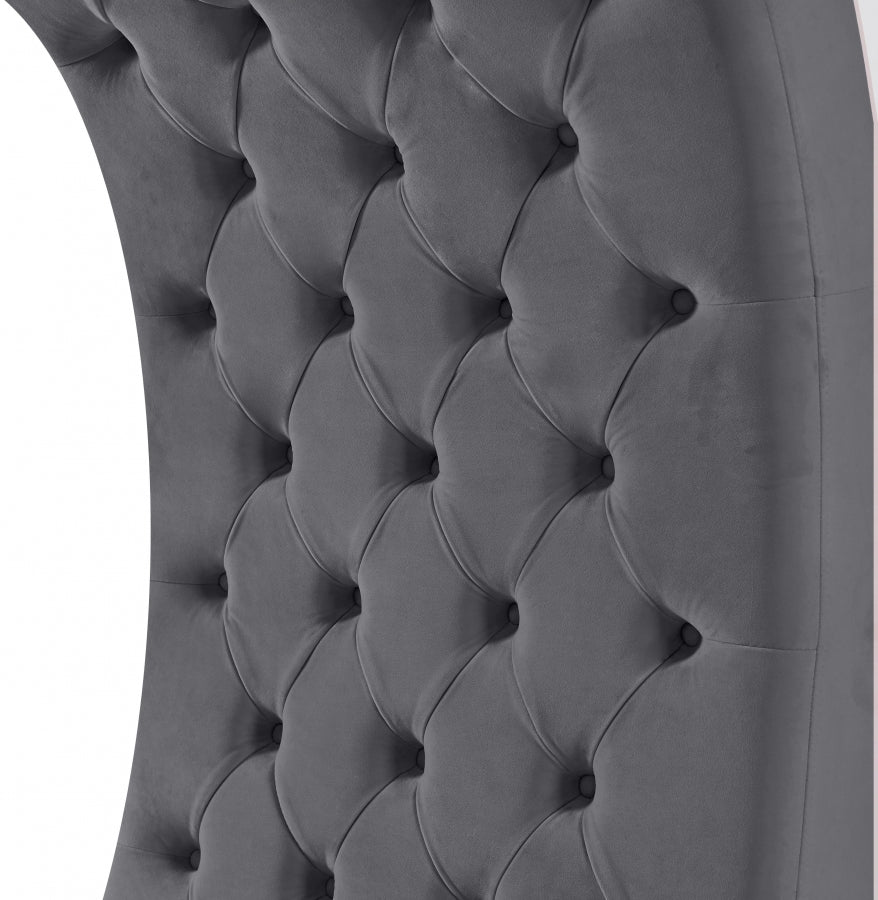 Chaise en velours Crescent