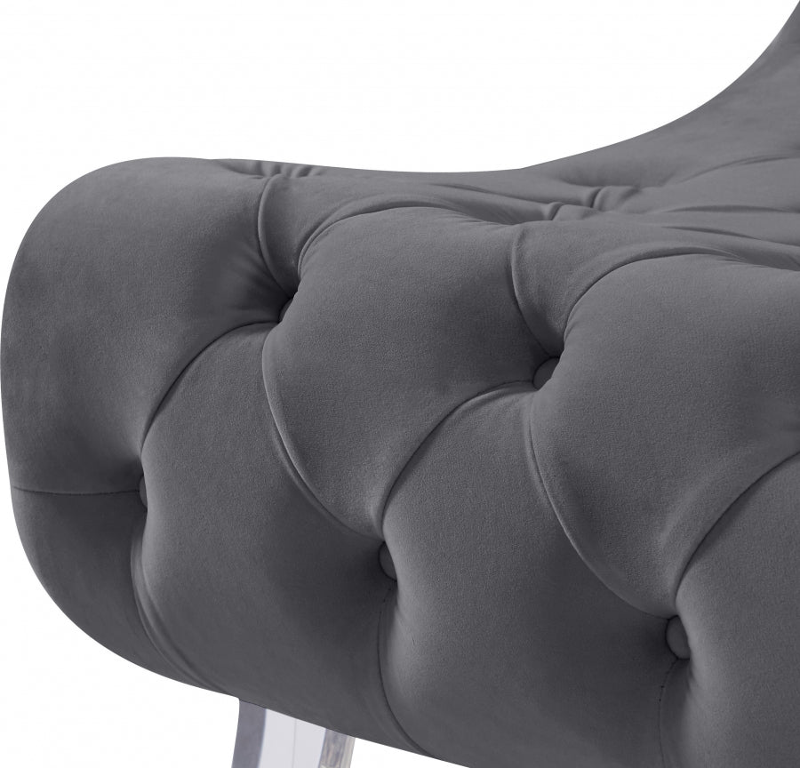 Chaise en velours Crescent