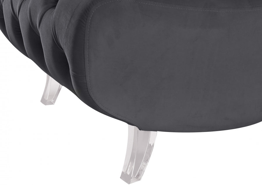 Chaise en velours Crescent