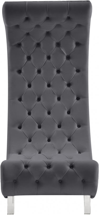 Chaise en velours Crescent