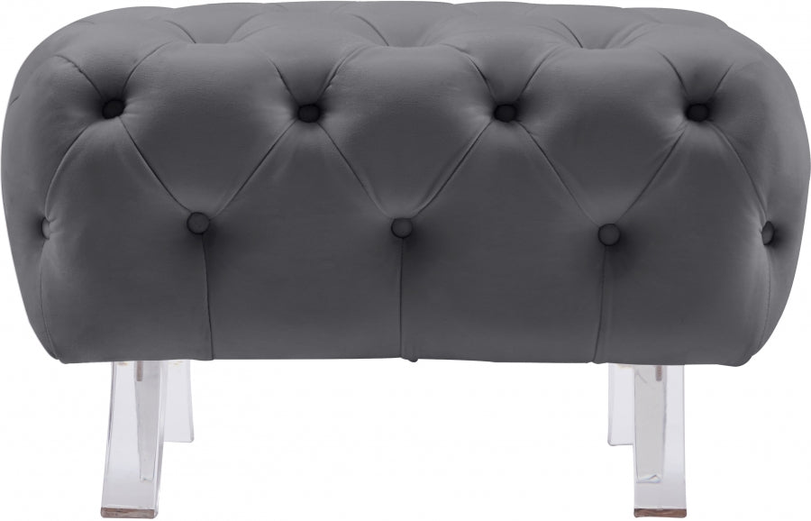 Pouf Croissant en velours