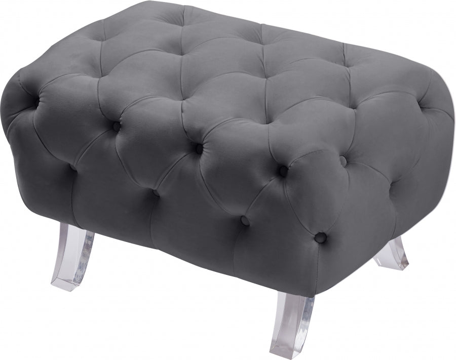 Pouf Croissant en velours