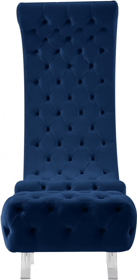 Chaise en velours Crescent