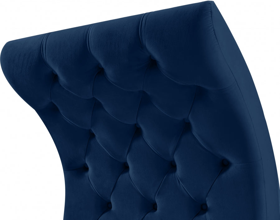 Chaise en velours Crescent