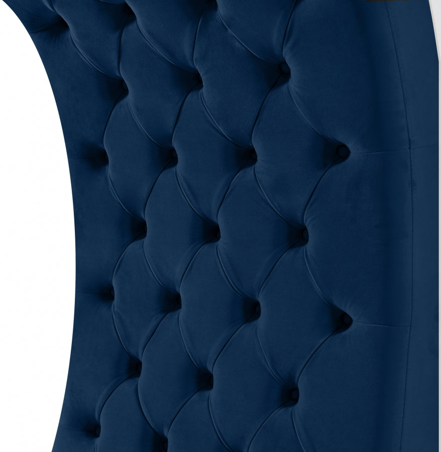 Chaise en velours Crescent
