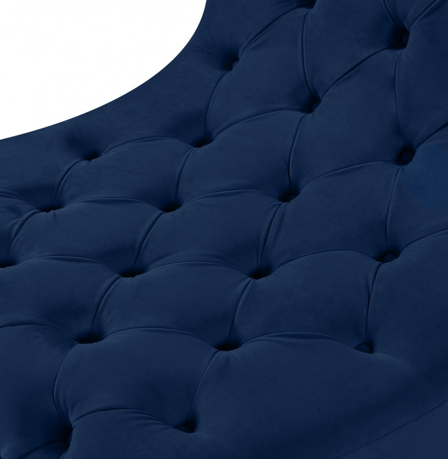 Chaise en velours Crescent