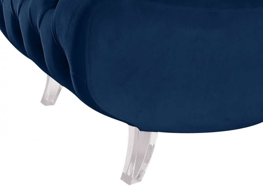 Chaise en velours Crescent