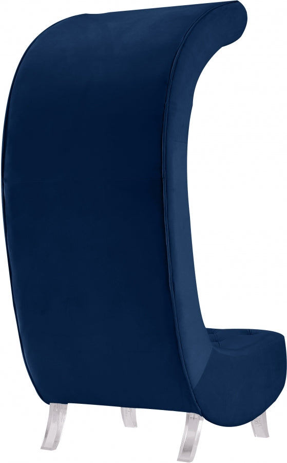Chaise en velours Crescent