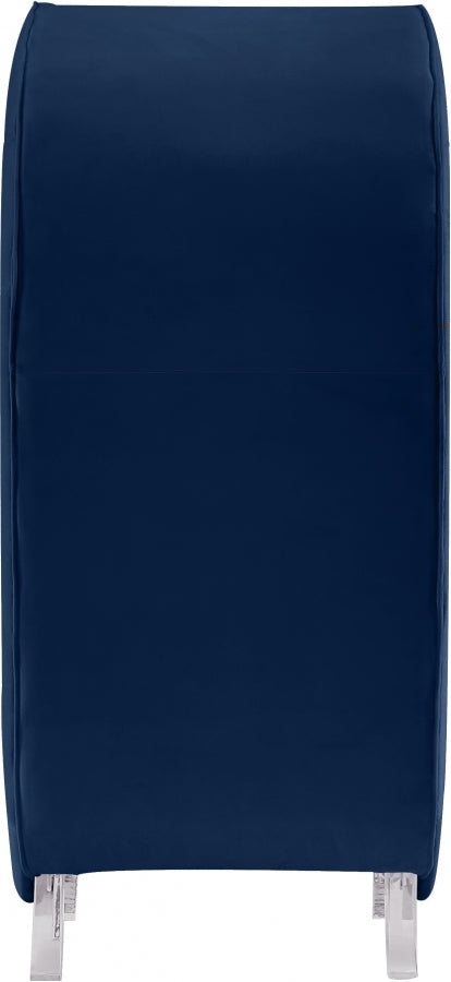 Chaise en velours Crescent