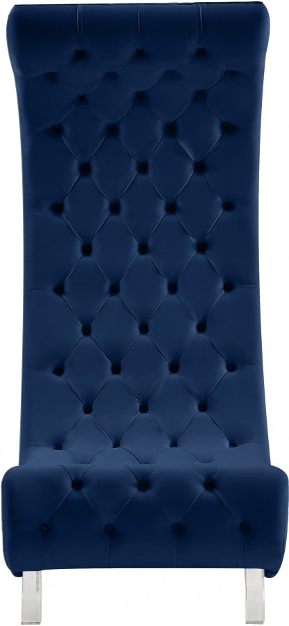 Chaise en velours Crescent