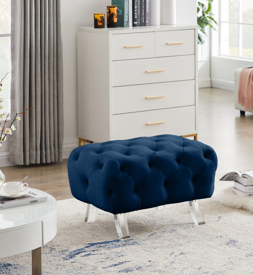 Pouf Croissant en velours