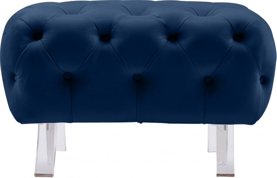 Pouf Croissant en velours