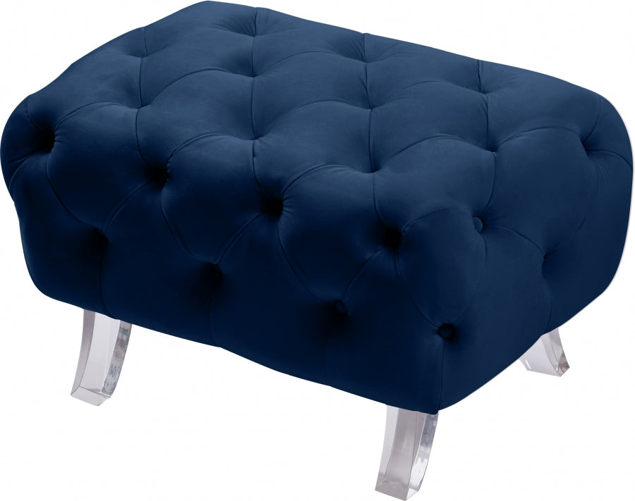 Pouf Croissant en velours