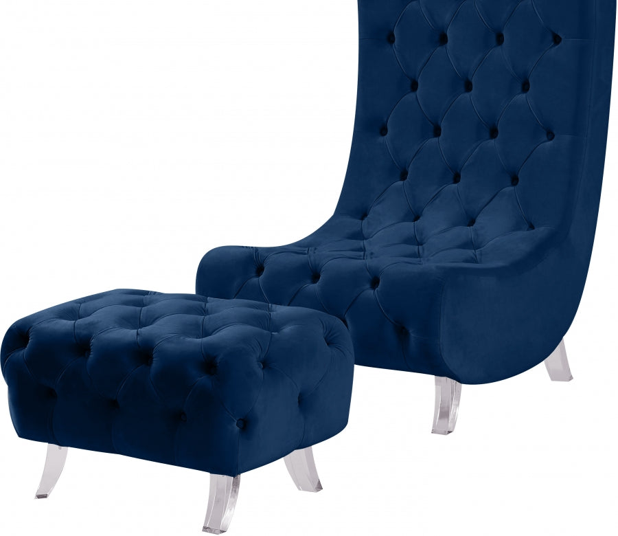 Pouf Croissant en velours