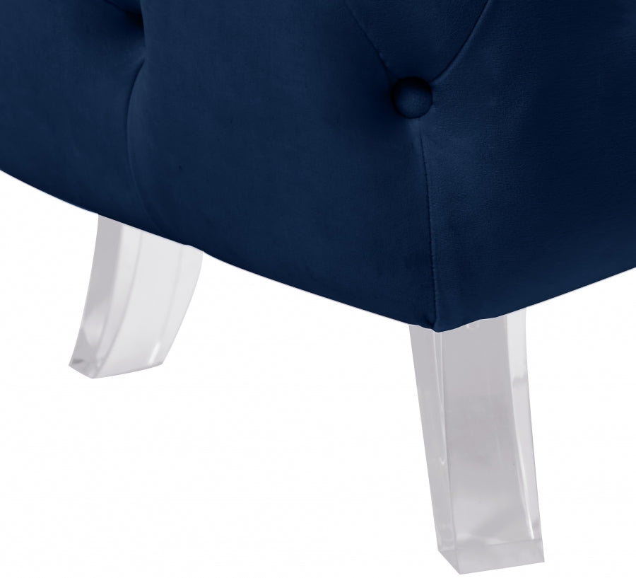 Pouf Croissant en velours