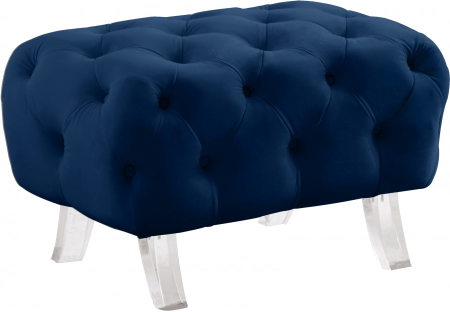 Pouf Croissant en velours