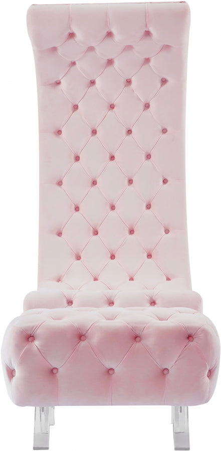 Chaise en velours Crescent