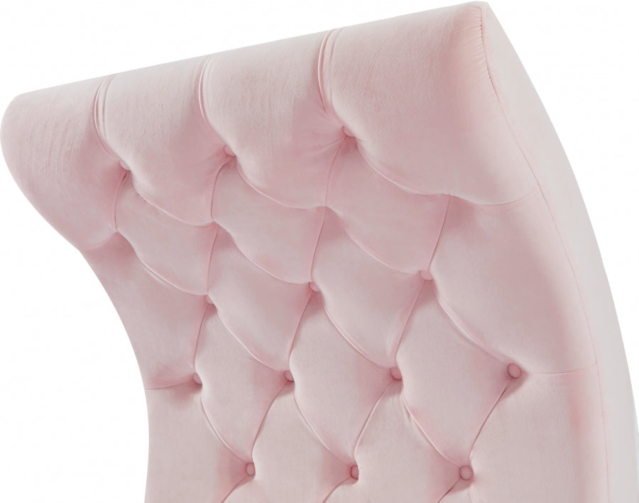 Chaise en velours Crescent