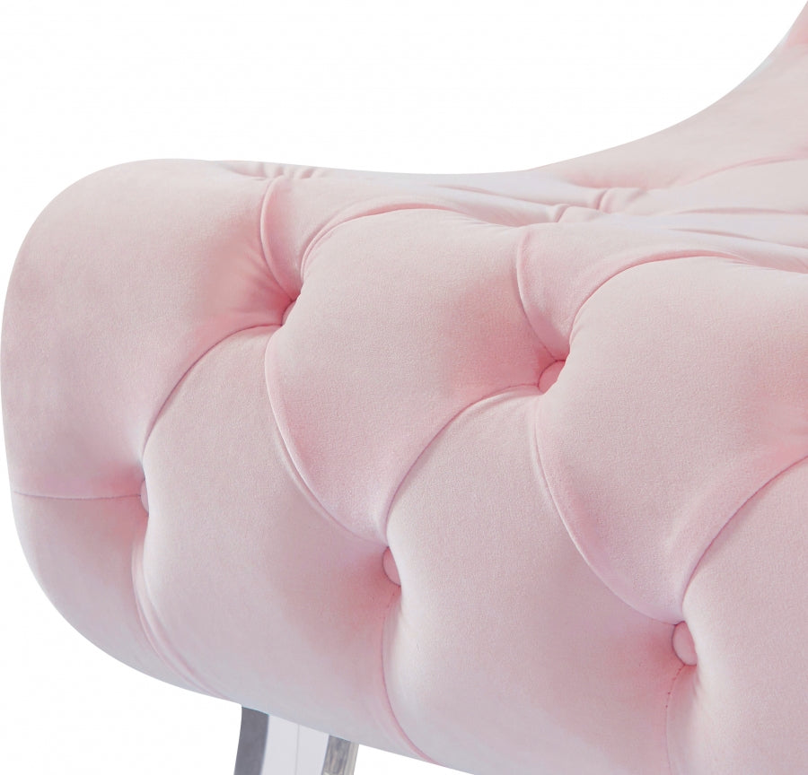 Chaise en velours Crescent