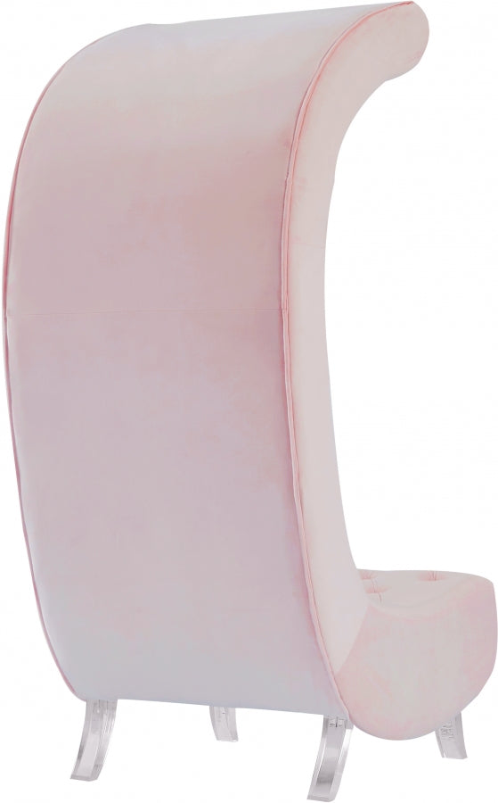 Chaise en velours Crescent