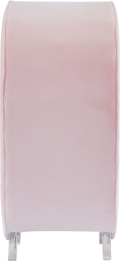 Chaise en velours Crescent