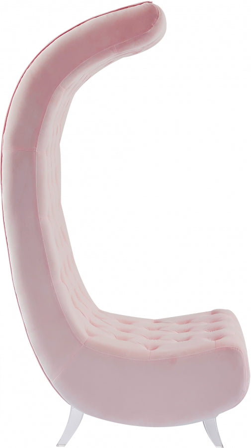Chaise en velours Crescent
