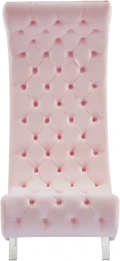 Chaise en velours Crescent
