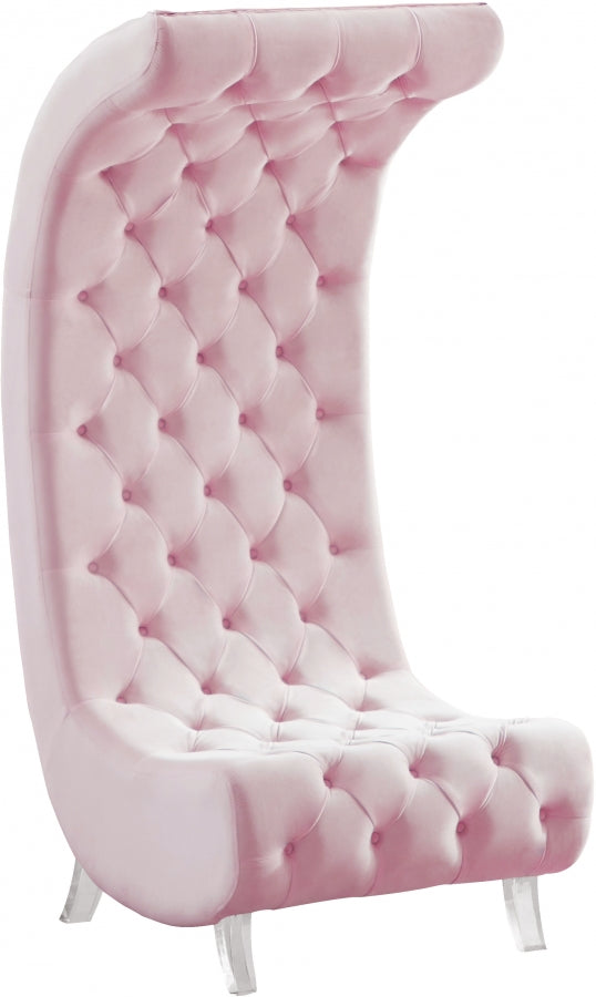 Chaise en velours Crescent