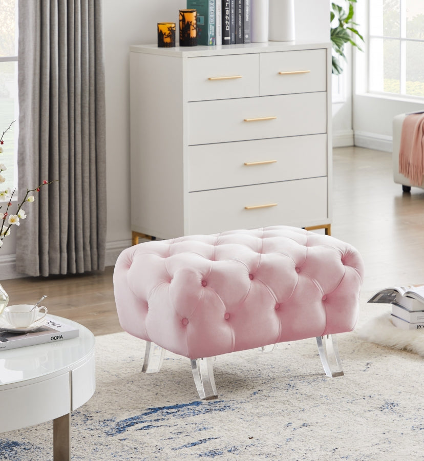 Pouf Croissant en velours