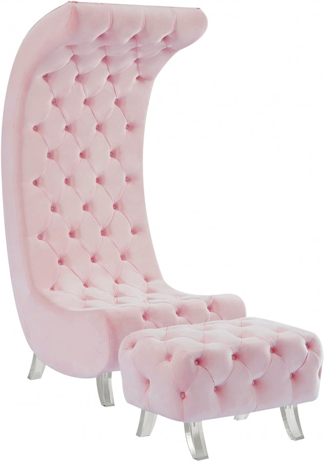Pouf Croissant en velours